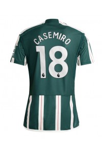 Manchester United Casemiro #18 Jalkapallovaatteet Vieraspaita 2023-24 Lyhythihainen